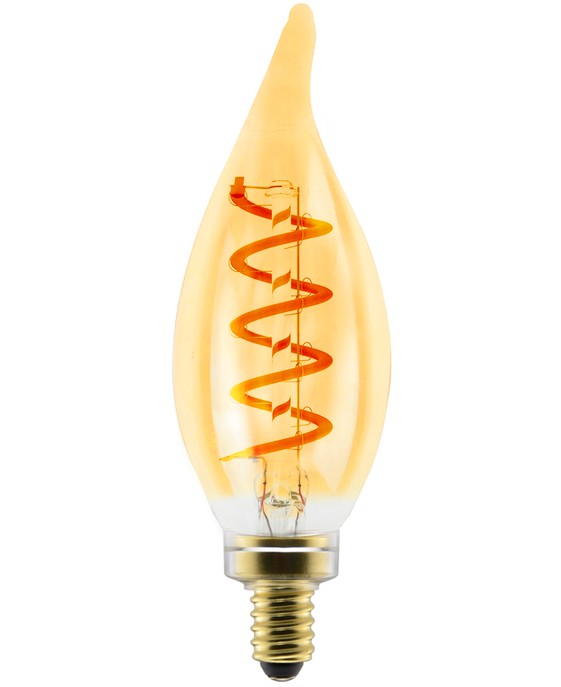 Dizajnová Nordlux LED žiarovka Spiral Candle Bent Tip 3W E14