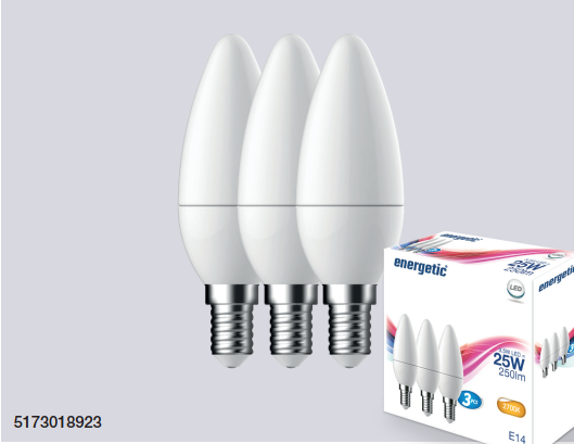 Nordlux LED žiarovka E14 4,9W 2700K v balení 3 kusy