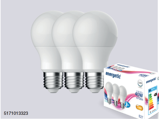 Nordlux LED žiarovka E27 4,8W 2700K v balení 3 ks (biela)