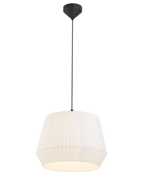 Originálna závesná lampa Nordlux Dicte 40 s efektom tlmeného svetla, dostupná v bielej alebo béžovej farbe.
