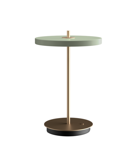 Elegantná dizajnová stolová lampa so zabudovaným LED panelom a difúzorom so skrytým USB portom na nabíjanie mobilného telefónu, trojstupňový stmievač