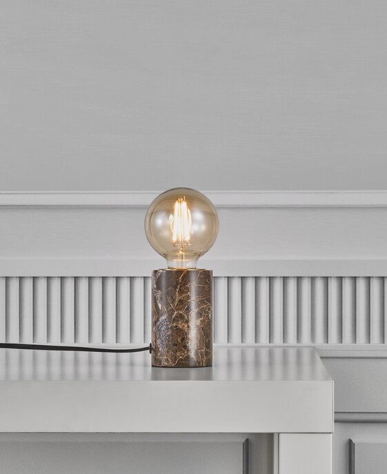 Stolová lampa Nordlux Siv z mramoru s jedinečným vzorom a štruktúrou vo dvoch farbách