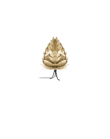 UMAGE Conia – elegantné svietidlo v originálnom dizajne. Lampa v tvare borovicovej šišky do spálne, obývačky, ale aj kaviarne. Variabilné – závesné alebo stojacie (tienidlo pohyblivé v rozsahu 180°)
