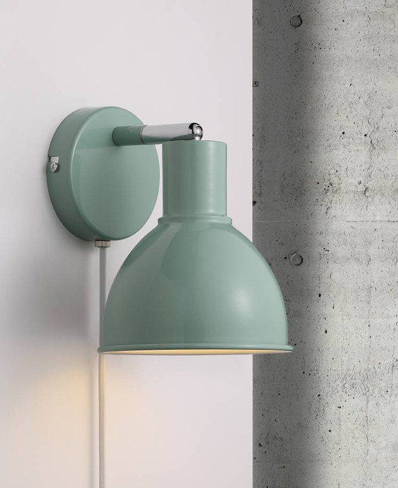 Retro kovová nástenná lampa Nordlux Pop v šiestich vyhotoveniach v pastelových farbách
